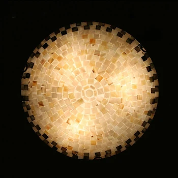 Tiffany Viduržemio jūros regiono gamtos shell lubų šviesos tualetas blizgikliai naktį šviesos diodų (led lubų šviestuvas miegamojo lubų apšvietimo virtuvė