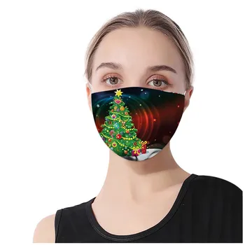 Unisex 1PC Kalėdų Spausdinti Kvėpuojantis Multi-Purpose Padengti Pakartotinai Suaugusiųjų Veido Kaukė Lauko Apsaugos PM 2.5 Dulkių Burną Dangtis