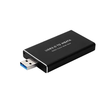 USB 3.0 mSATA SSD Standžiojo Disko Dėžutė Konverteris Adapteris Gaubto Išorės Atveju, kai NAUJA