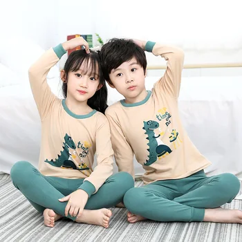 Vaikai Berniukai Sleepwear baby girl žiemos medvilnės rinkiniai Vaikams Homewear Pižama Berniukui, Pižamos naktiniai drabužiai Vaikams 2-13Y paauglių drabužių