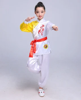 Vaikai Kinijos Tradicinės Wushu Drabužiai Vaikams Kovos Menų Vienodas Kung Fu Tiktų Mergaitės Berniukai Etapo Rezultatus Kostiumas Rinkinys