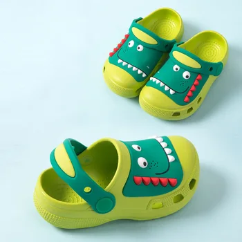 Vaikų urvas batai berniukams 1-2-3 metų 5 dinozaurų mielas animacinių filmų kūdikio, vaikiška šlepetės mergina vasaros Vandeniui orui