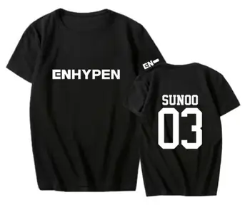 Vasaros stiliaus kpop ENHYPEN DEBIUTAS RODO:DIENĄ, VIENA valstybė pavadinimas spausdinti marškinėliai unisex o kaklo trumpomis rankovėmis t-shirt