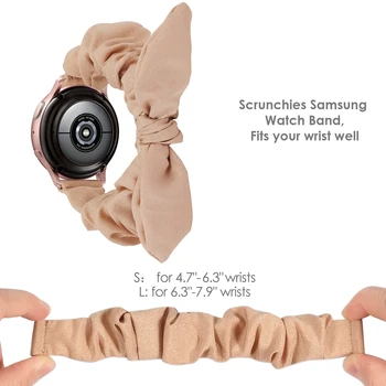 Wearlizer Moterų Elastinga Žiūrėti Dirželis Samsung Galaxy Žiūrėti 42mm Audinio Scrunchies Juostos Aktyvios 2 40mm 44mm/Įrankių S2 Žiūrėti