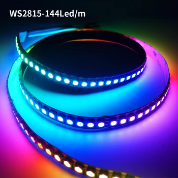 WS2815 WS2812B WS2811 LED šviesos juosta 5050 lemputė karoliukai neoninis ženklas smart pikselių pasiekiama dviguba signalo RGB full LED juostos